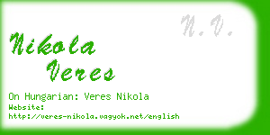 nikola veres business card